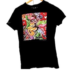🩵3/$20🩵 ZARA NEW YORK KENNY SCHARF SKATER VINTAGE TEE